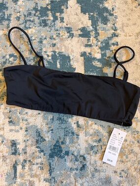 Black Spaghetti Strap Bandeau Top